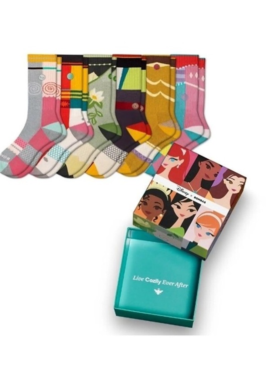 Bombas Accessories - Disney Princess Bombas Socks 6 Pairs Women Medium US 8-10.5 Calf Crew